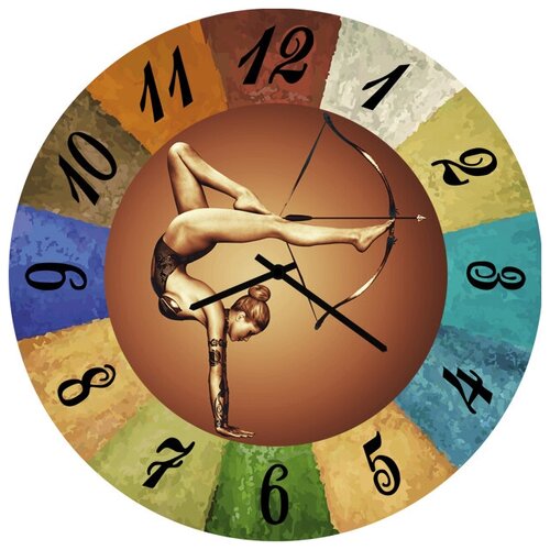 фото Svs настенные часы svs 3502116 выстрел из лука ногами