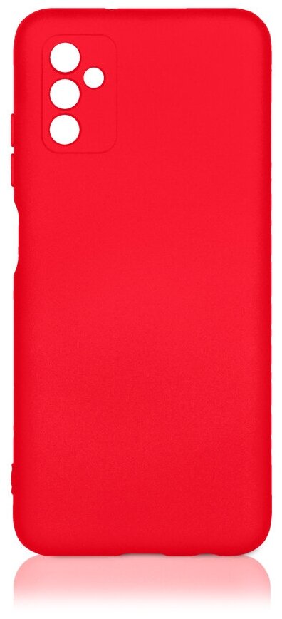 Силиконовый чехол DF для Samsung Galaxy M52 (5G), sOriginal-31, с микрофиброй, красный