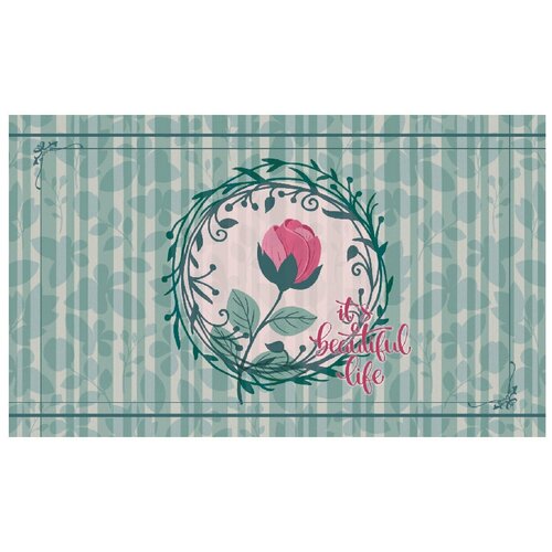 Коврик придверный 45x75 см толщ. 7мм B'Home 50% полиэстер 50% ПВХ, 078