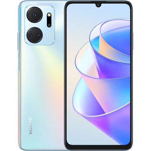 Смартфон HONOR X7a 4/128 ГБ RU, Dual nano SIM, titanium silver смартфон honor x6a 4 128 гб ru dual nano sim cyan lake