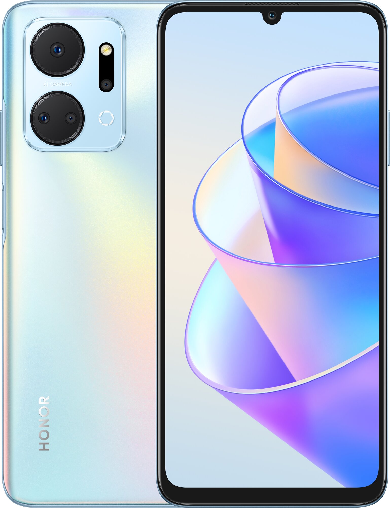 Honor X7a 4/128GB Мерцающий серебристый (RU)