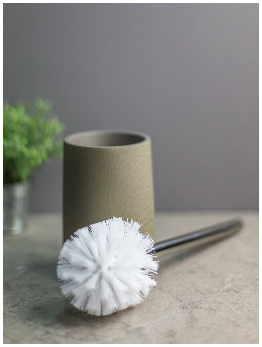 Ёршик для унитаза Legno цвет серо-коричневый Bath Plus - фото №2