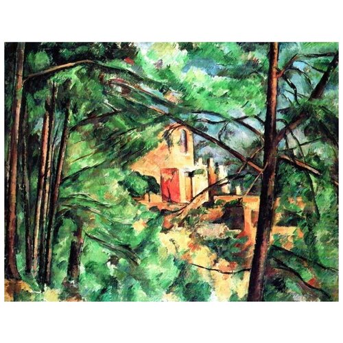 фото Репродукция на холсте черный замок (chateau noir) №1 сезан поль 39см. x 30см. твой постер