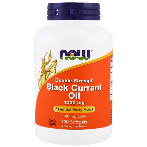 Капсулы NOW Black Currant Oil Double Strength 1000 мг, 230 г, 1000 мг, 100 шт.