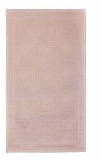 Ковер / Палас на пол хлопковый безворсовый 120x180 см Washed розовый - фотография № 1