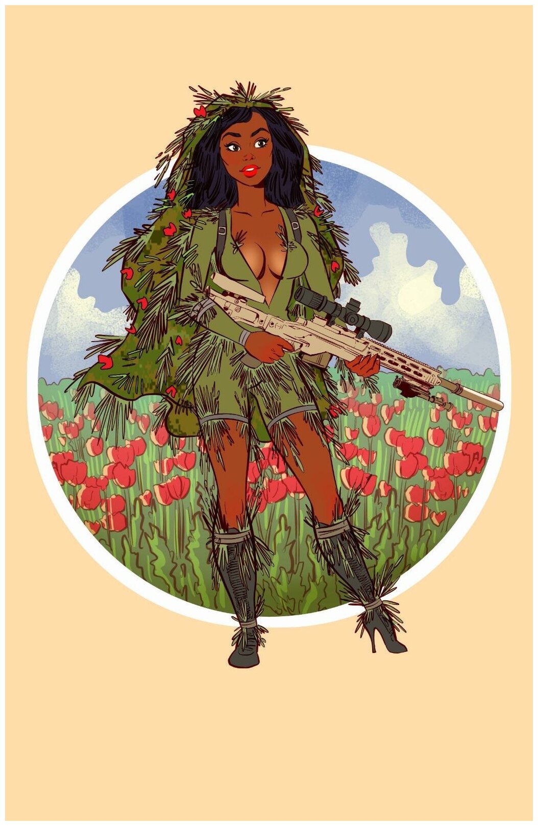 Постер / Плакат / Картина Девушка-снайпер