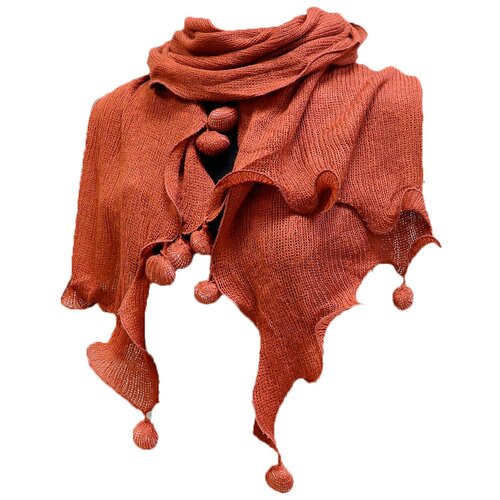 Шарф Crystel Eden,200х40 см, коричневый inspire шарф вязаный бежевый