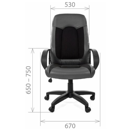 фото Офисное кресло chairman 429 экопремиум серый+ткань 10-356 черная