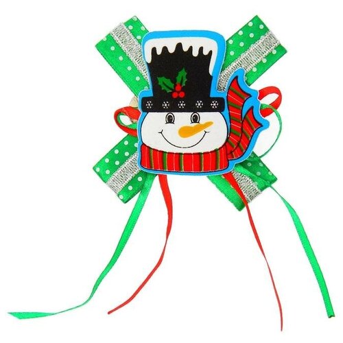 Карнавальный зажим «Снеговик», с бантиком, виды микс flashme карнавальный зажим снеговик с бантиком виды микс