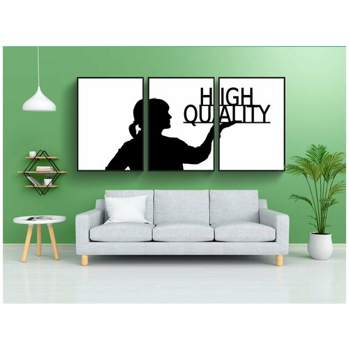 фото Набор модулных постеров для интерьера "женщина, силуэт, качество" 60x90 см. в тубусе, без рамки lotsprints