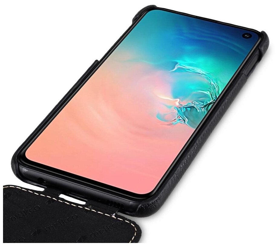 Кожаный чехол флип Melkco для Samsung Galaxy S10e - Jacka Type, черный