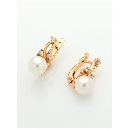 Серьги Baryshnikov, жемчуг Swarovski синтетический, золотой