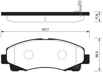 Дисковые тормозные колодки передние SANGSIN BRAKE SP1470 для Acura TL (4 шт.)