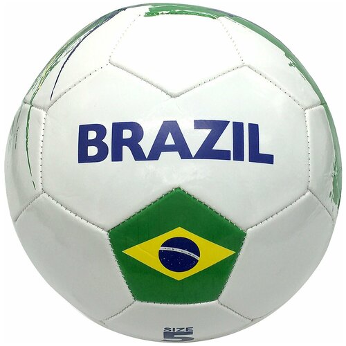 Мяч футбольный Бразилия, пвх 1 слой, 5 р. резионовая камера SC-1PVC300-BRA