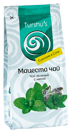 Мацеста чай "Краснодарский зеленый байховый с мятой" сорт высший 75гр.