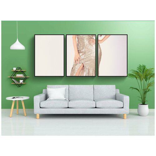 фото Набор модулных постеров для интерьера "женщина, портрет, красивая женщина" 60x90 см. в тубусе, без рамки lotsprints