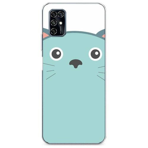 фото Силиконовый чехол "голубой котик" на zte zte blade v2020 smart / зте блейд в2020 смарт case place