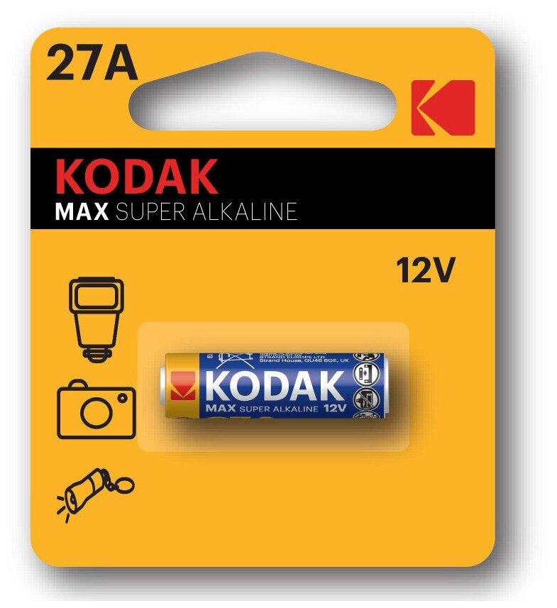 Батарейка KODAK MAX 27A-1BL, 12V (1 шт)