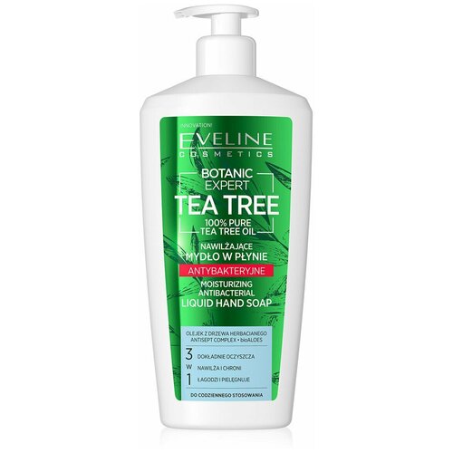 Жидкое мыло Eveline Botanic Expert увлажняющее антибактериальное с чистым маслом чайного дерева 3в1 350мл