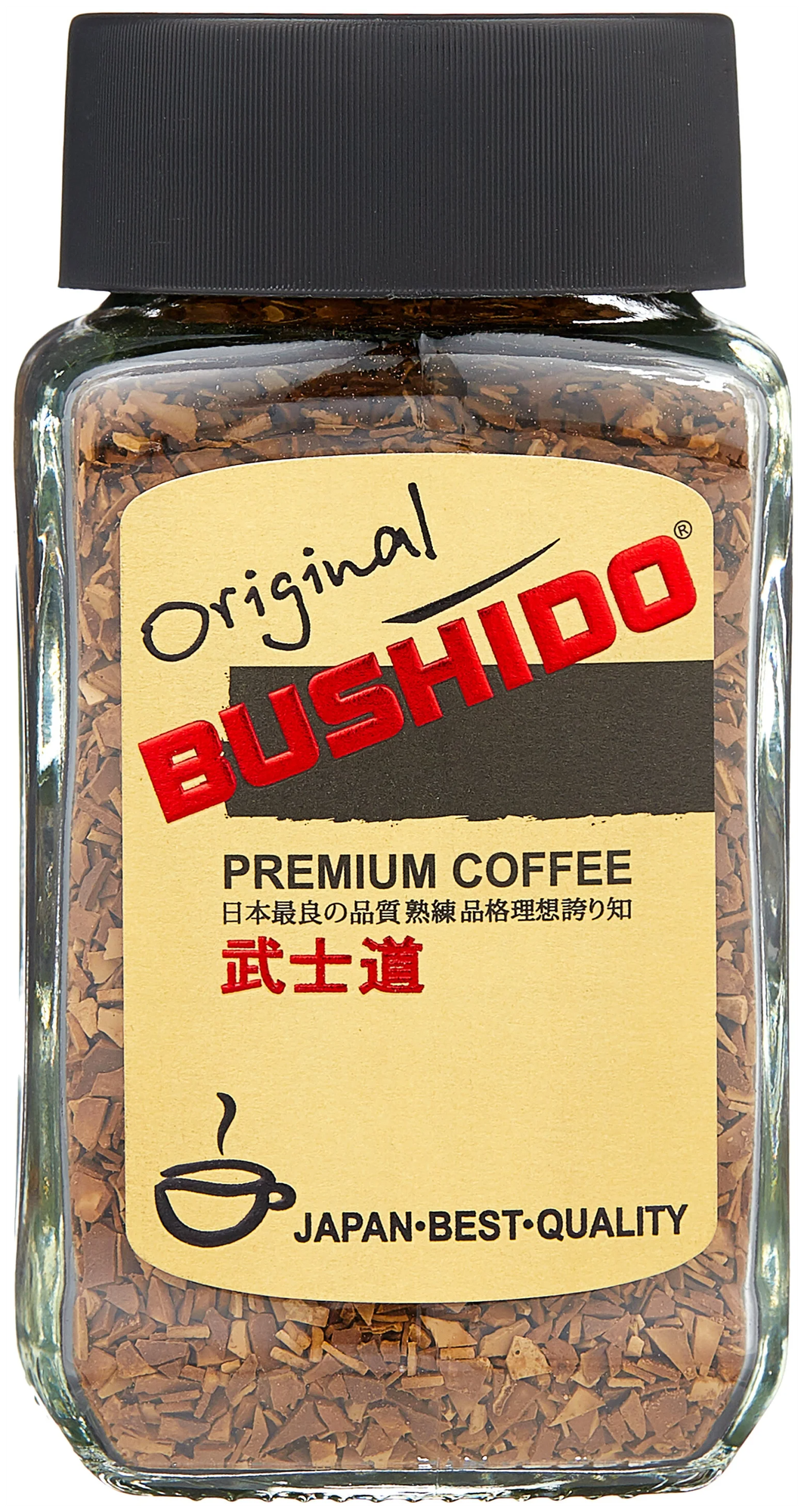 Кофе растворимый Bushido Original, стеклянная банка, 9 уп. по 100 г - фотография № 1