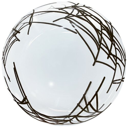 Шар полимерный 18'' 3D-сфера «Паутина», Deco Bubble, прозрачный, 1 шт.