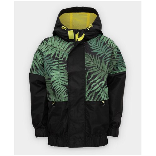 фото Демисезонная куртка-ветровка 121bbbjc40010818 button blue черный черный 146 146*72*63 мальчики none