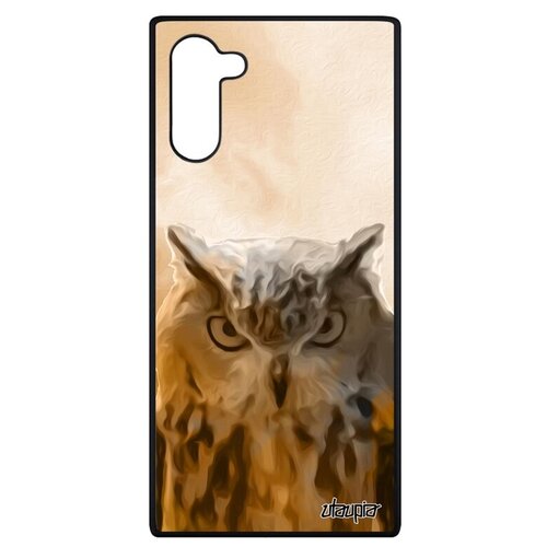 фото Чехол на смартфон // samsung galaxy note 10 // "сова" сыч животные, utaupia, бежевый