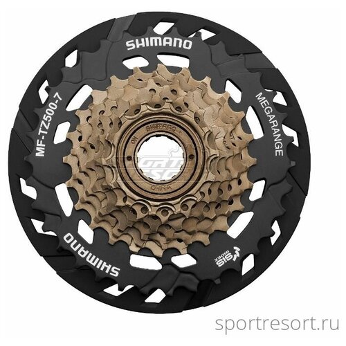 фото Shimano трещотка shimano mf-tz500 (7ск, 14-34т, защита) без упак.