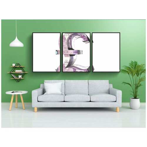 фото Набор модулных постеров для интерьера "фунт, великобритания, деньги" 60x90 см. в тубусе, без рамки lotsprints