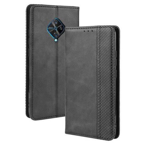 фото Чехол-книжка mypads для vivo v17 водоотталкивающий с мульти-подставкой на жесткой металлической основе черный