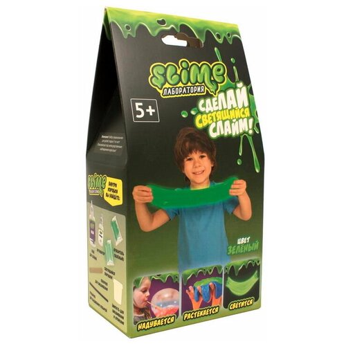 фото Набор для эксперементов slime лаборатория для мальчиков, малый, зеленый, 100 гр.