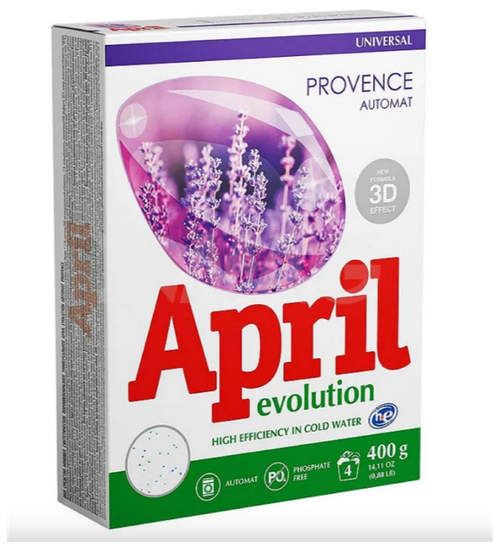 Стиральный порошок April Evolution, Автомат универсальный Provenсe, 400 гр