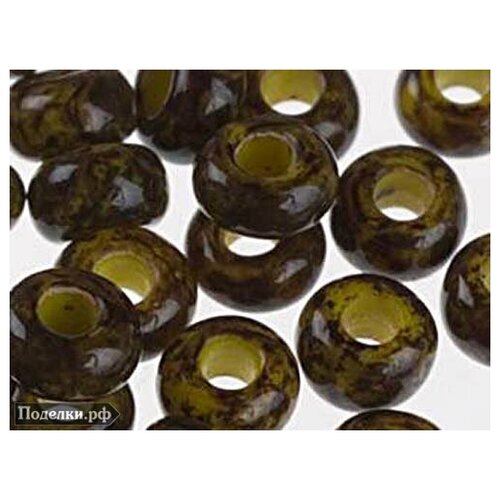 Бисер Preciosa 89110 Желто-коричневый травертин 100 23 мм 5 г цена за 2 уп 328₽