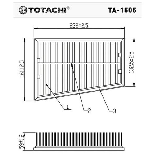 Totachi фильтр воздушный ta1505