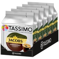 Кофе в капсулах Tassimo Jacobs Americano Classico, интенсивность 3, 16 кап. в уп., 5 уп.,