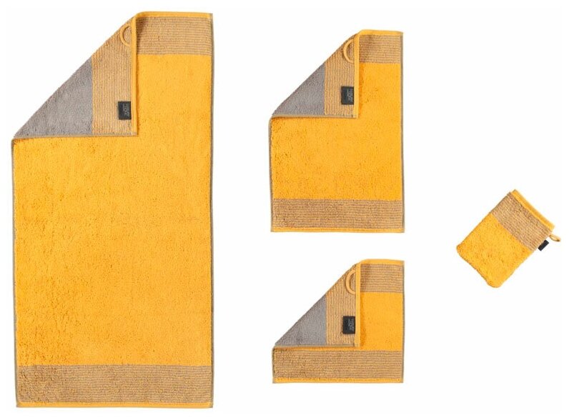 Полотенце махровое Cawo Two-Tone 80x150см, цвет желтый CAWÖ - фото №4