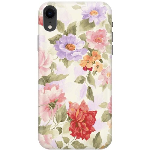 фото Gosso ультратонкий силиконовый чехол-накладка для apple iphone xr с принтом "нежные цветы"
