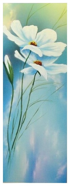 Постер на холсте Цветы (Flowers) №109 30см. x 83см.
