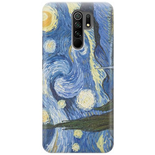 фото Ультратонкий силиконовый чехол-накладка для xiaomi redmi 9 с принтом "звездная ночь" gosso