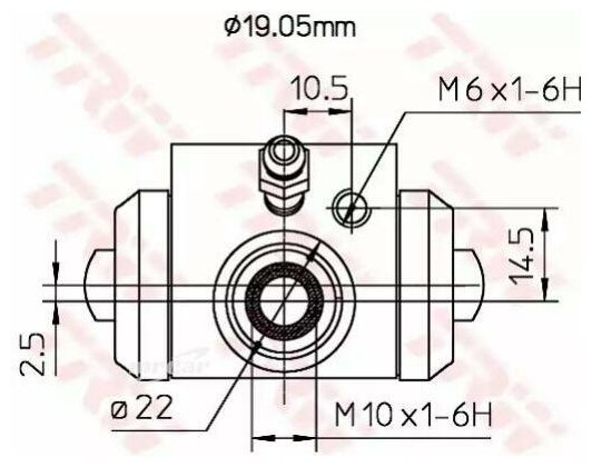 TRW BWD113A BWD113A_101-679K1994 K1982 861611053 задн. торм. цил. алюмин.\ VW Golf 85г. /Passa