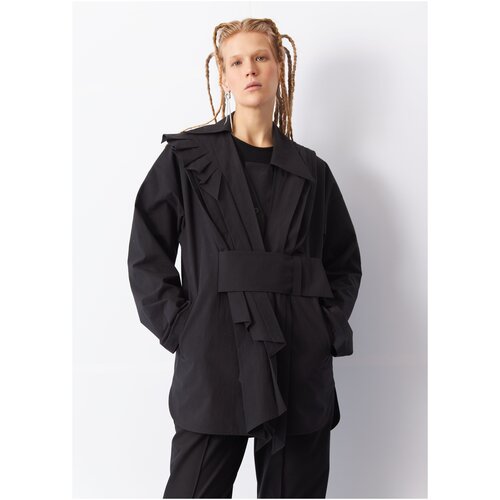 фото Черная рубашка женская хакама №100 размер 42