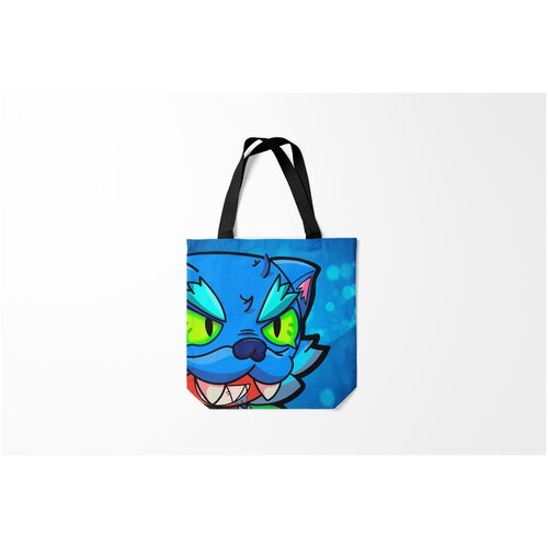 фото Сумка-шоппер / 40х40 см / геймерам / brawl stars leon wolf burnettie