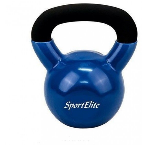 Гиря чугунная обрезиненная SportElite 12кг гантель sportelite га 12 28273006