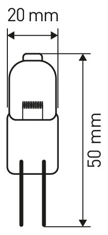 Лампа галогенная низковольтная без отражателя (капсульная) ЭРА G4-JC-20W-12V (галоген, капсула, 20Вт, нейтр, G4)
