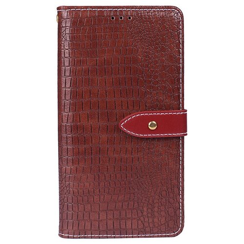 фото Чехол-книжка mypads для huawei p40 с фактурной прошивкой рельефа кожи крокодила с застежкой и визитницей красный
