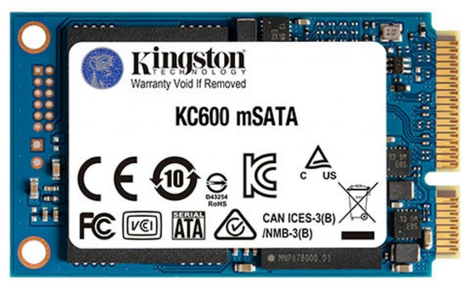 SSD диск Kingston mSATA 256Gb KC600 Series