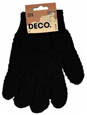 Мочалка-перчатки для душа DECO. отшелушивающие из бамбукового волокна (черные) 2 шт