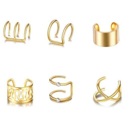 Серьги каффы комплект