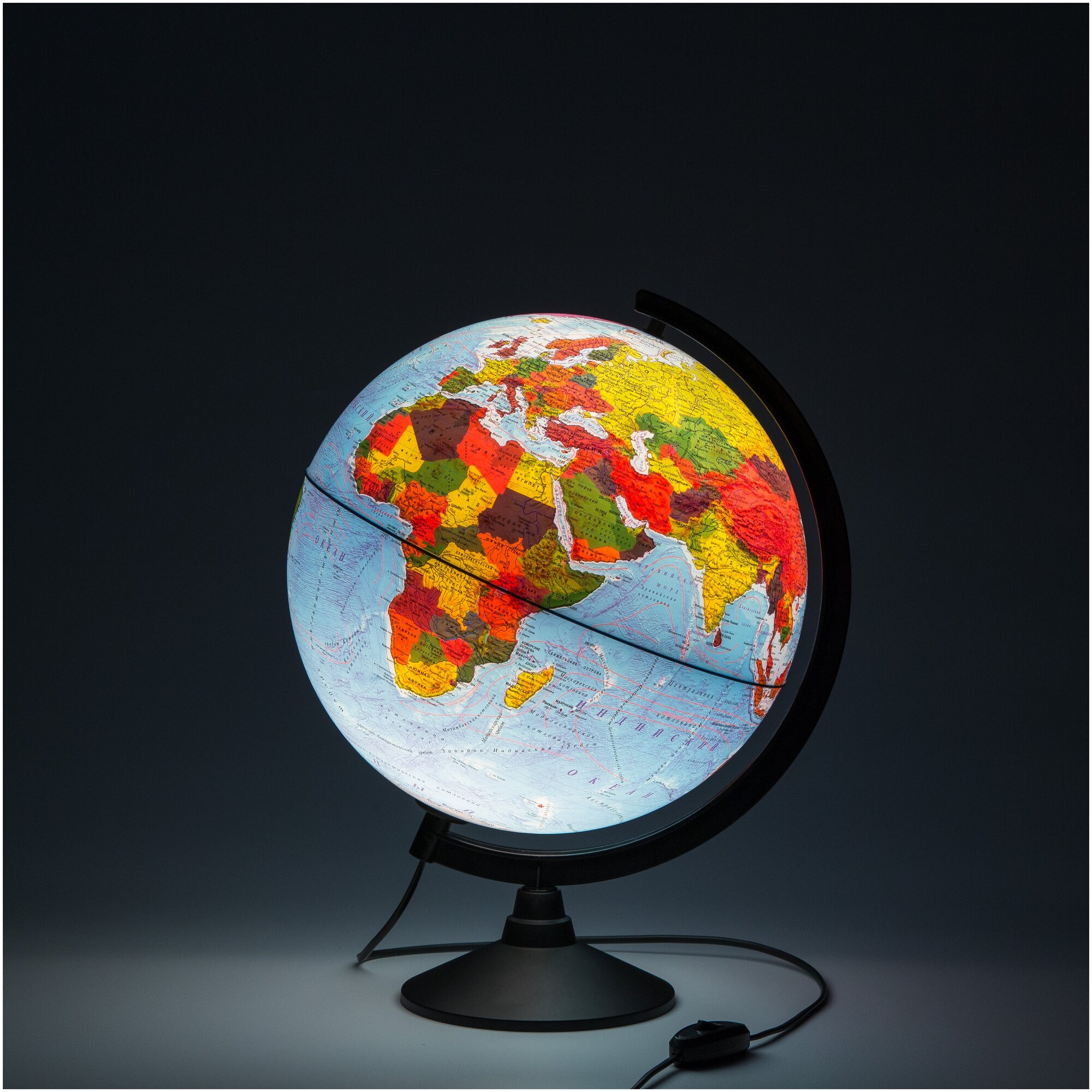 Глобус GLOBEN физико-политический с подсветкой 320 мм К013200101