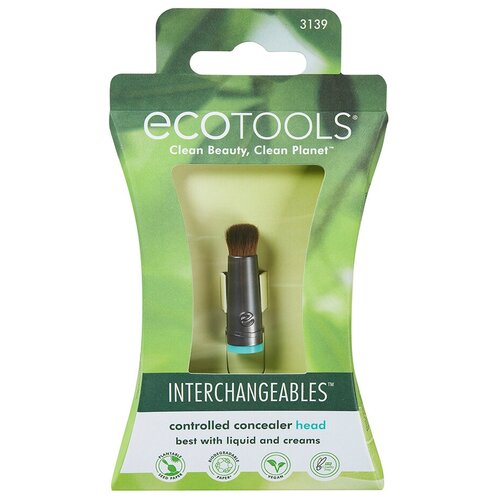 кисть для лица ecotools сменная насадка кисти для тональной основы ecotools interchangeables flawless buffer head Сменная насадка кисти для консилера EcoTools Interchangeables Controlled Concealer Head